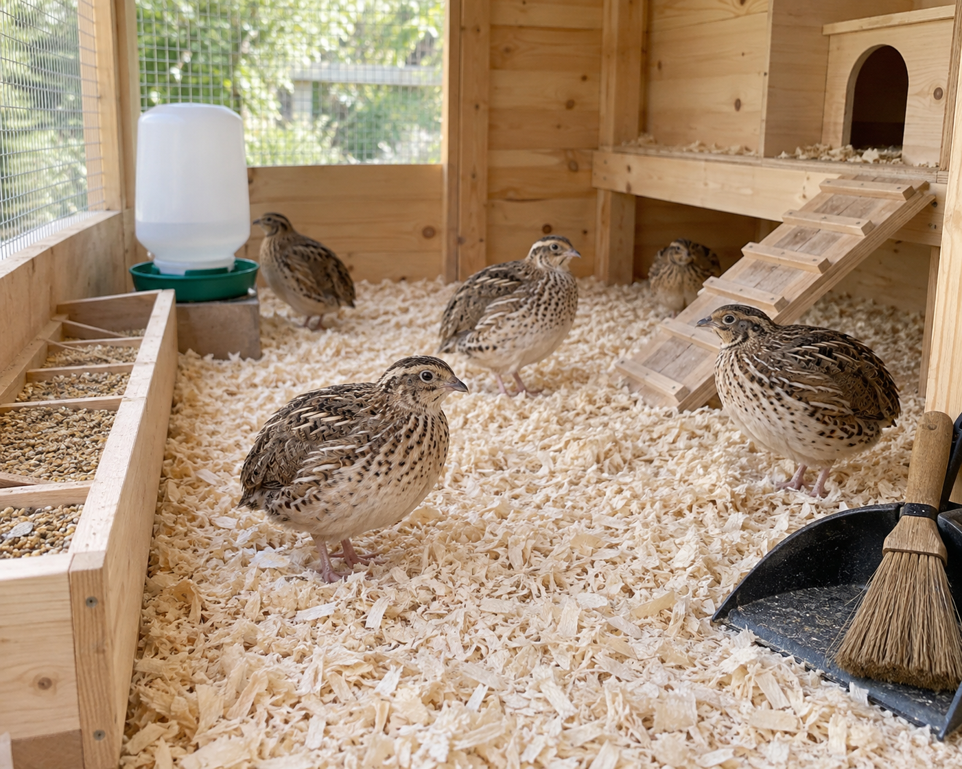 Wachtelstall sauber halten: So schützt du Tiere und Eier