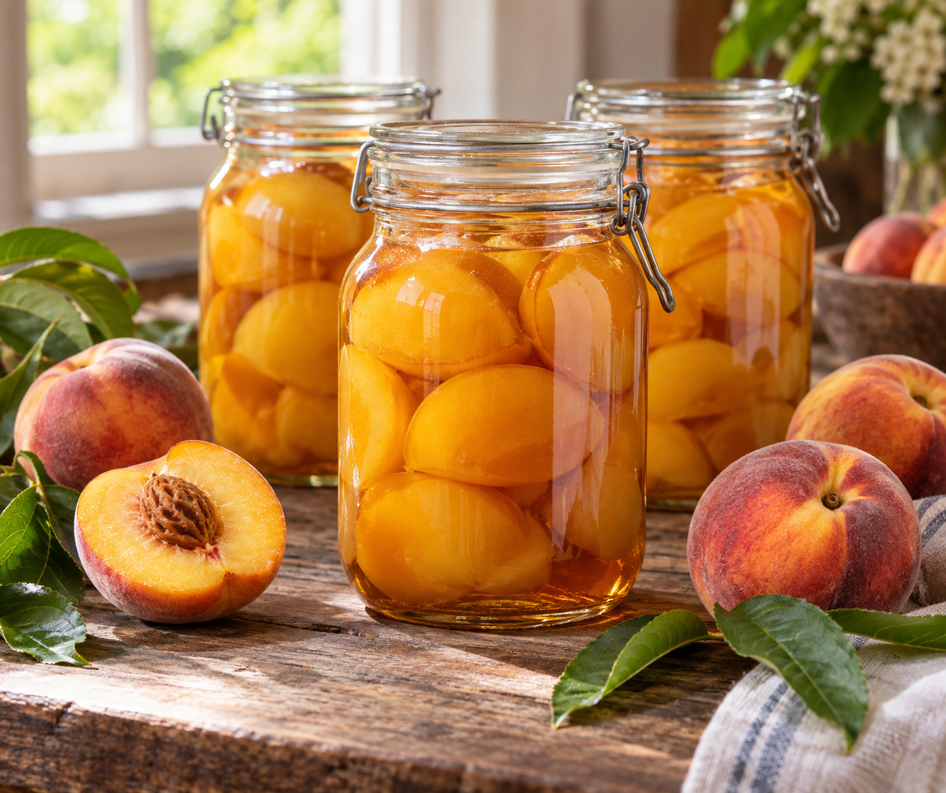 Pfirsiche einkochen: Einfaches Rezept für deinen Vorrat