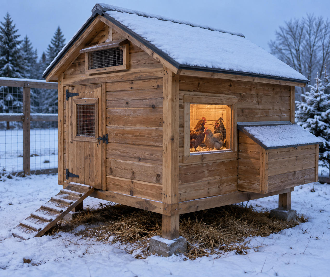 Hühnerstall winterfest machen