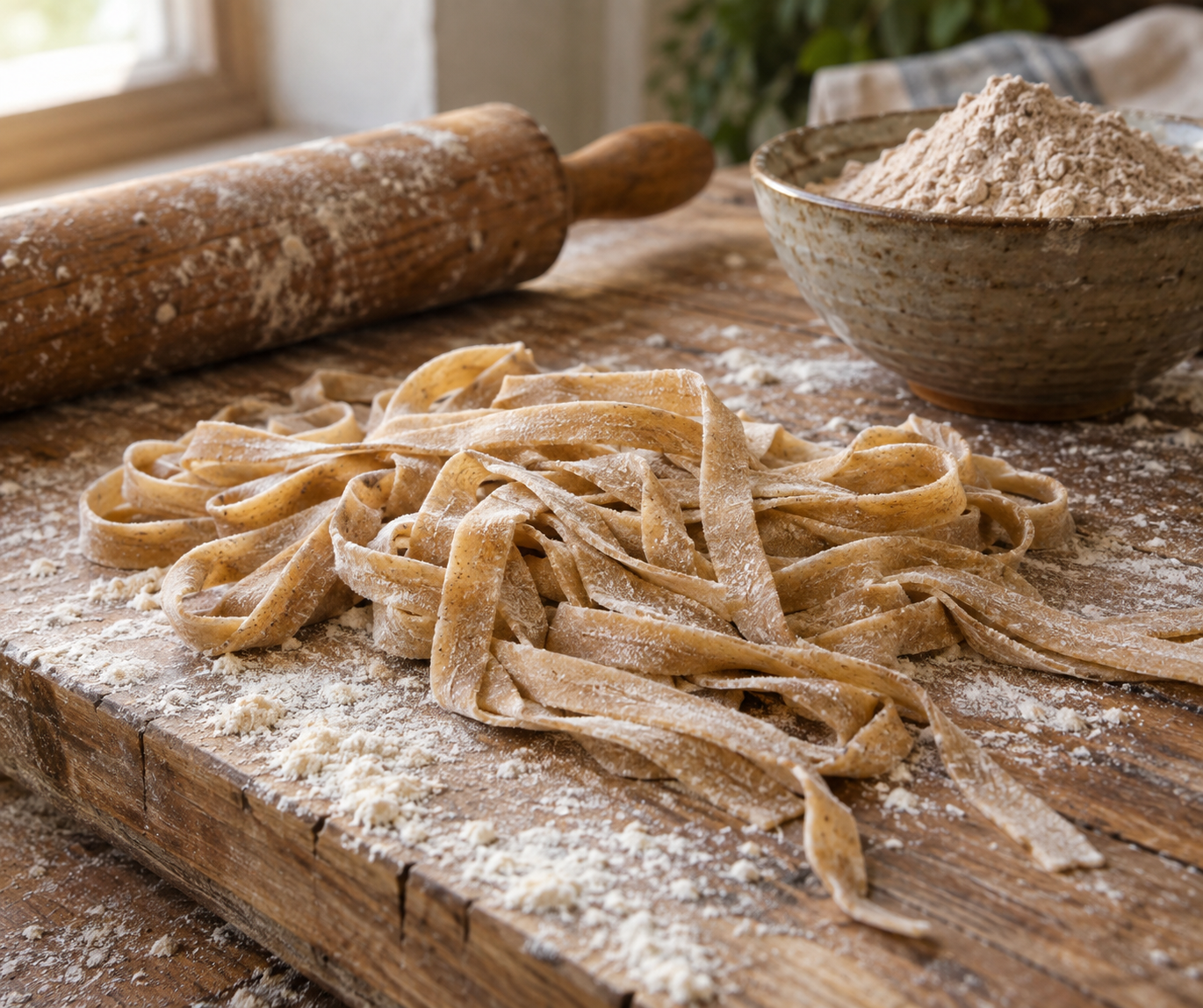 Dinkel-Nudeln selber machen: Vollkorn-Pasta ganz einfach