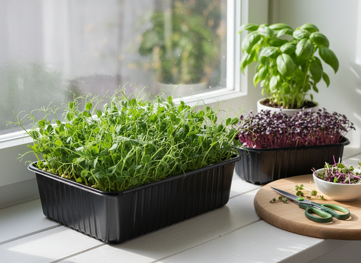 Microgreens anbauen: Frische Ernte auf kleinem Raum