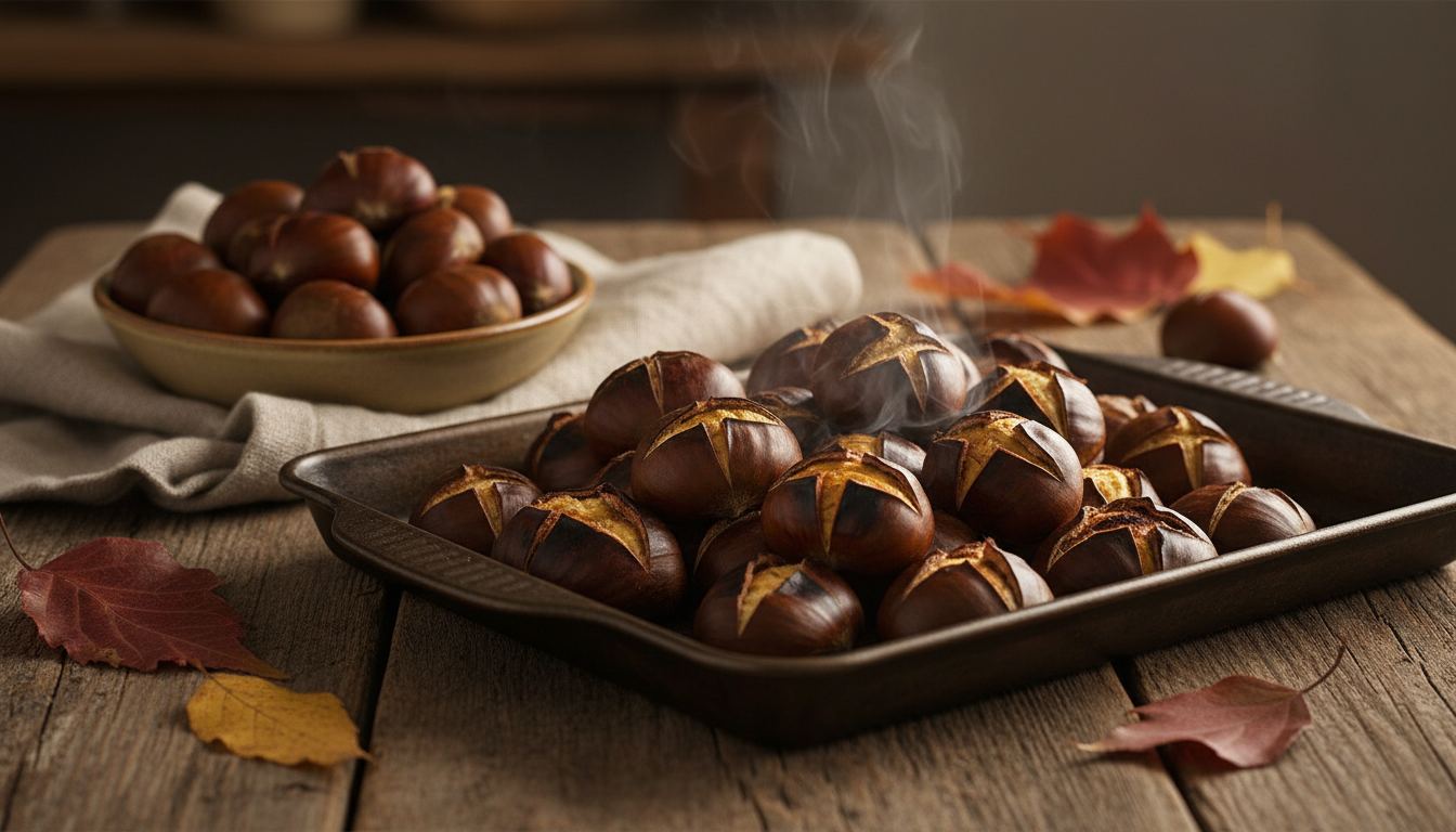 Esskastanien rösten: Herbstmaronen aus dem Ofen