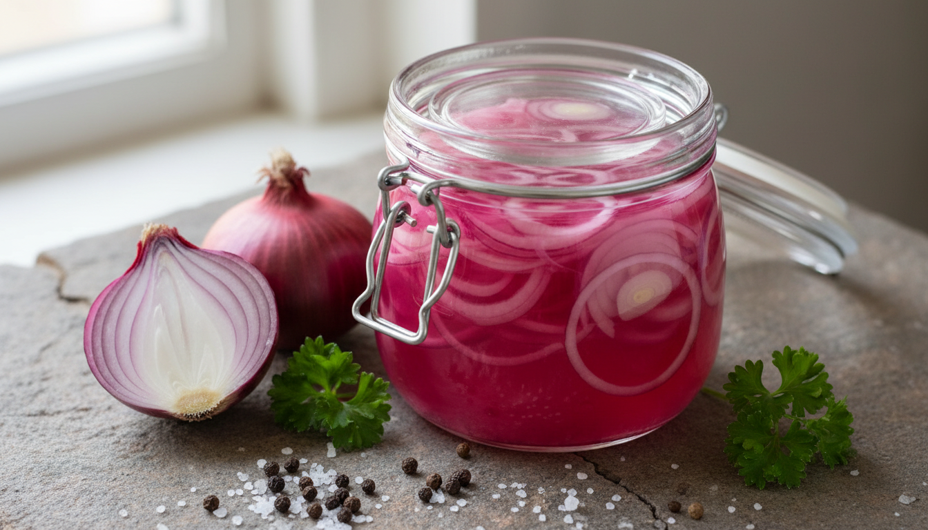 Rote Zwiebeln fermentieren: Würzige Farbe aus dem Glas