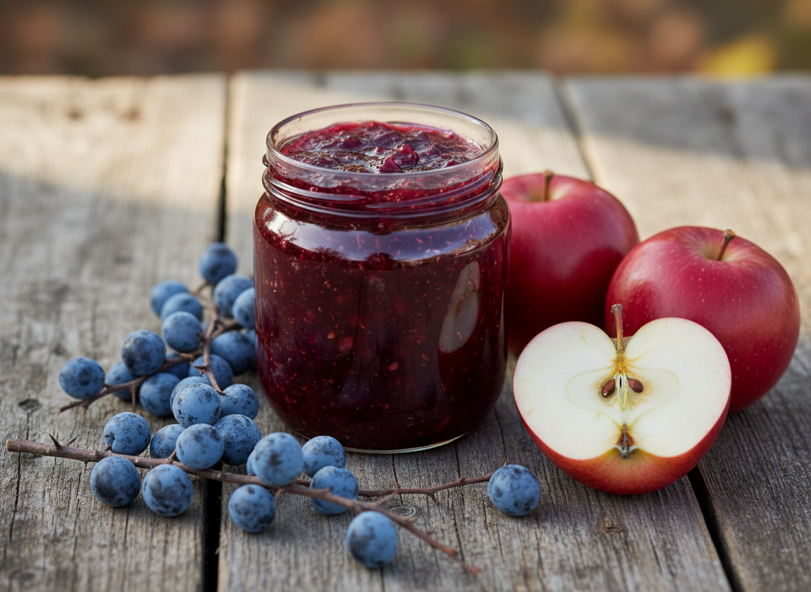 Schlehen-Apfel-Marmelade: Wildfrucht für den Herbstvorrat