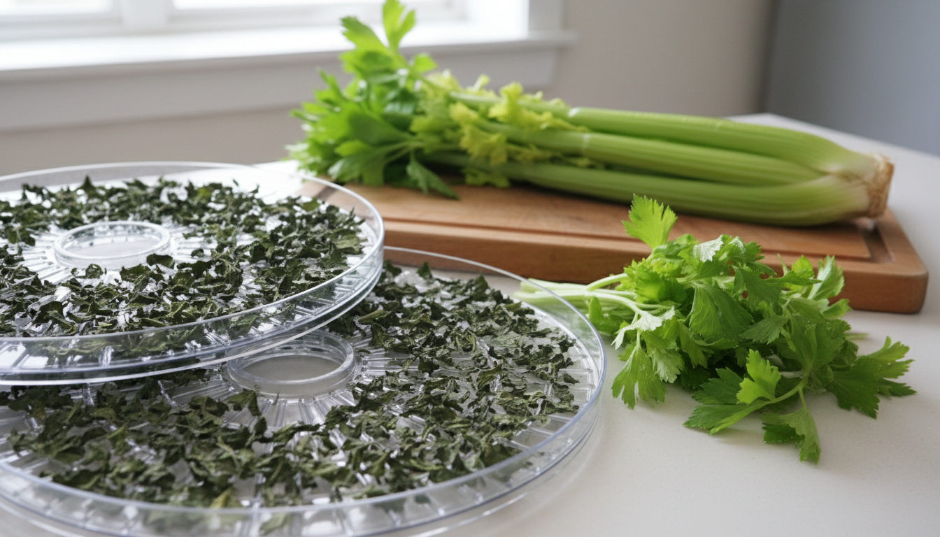 Sellerieblätter trocknen: Aromatisches Grün sinnvoll nutzen