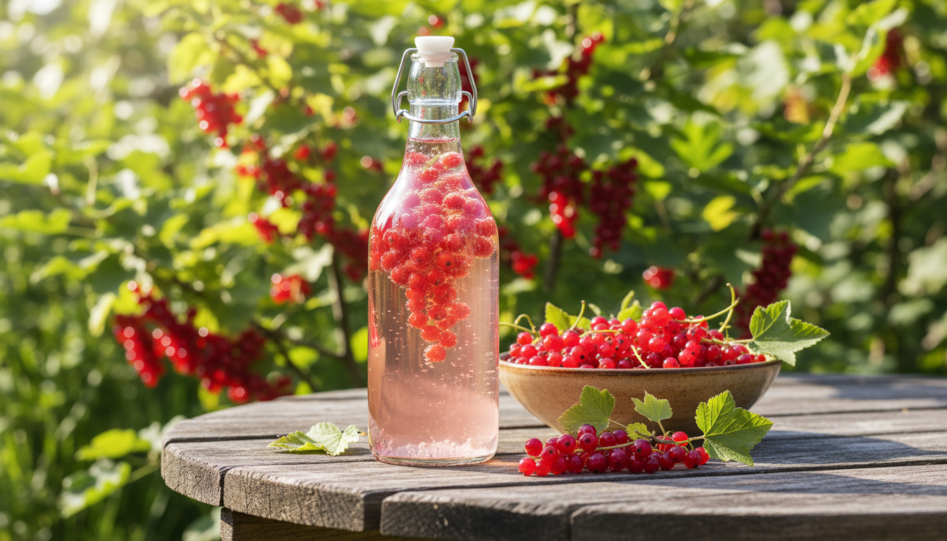 Wasserkefir mit Johannisbeeren: Aus Beeren wird ein spritziges Getränk